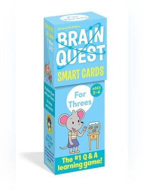 Workman Brain Quest Smart Cards for Threes Ages 3-4Years Q&A 2Deck Learning Game